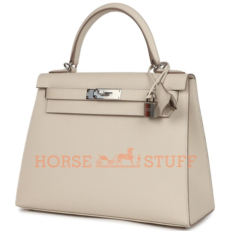 Hermès Kelly Sellier 28 Craie Epsom PHW