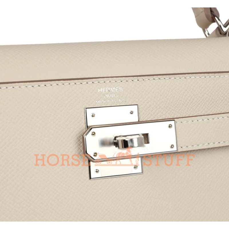 Hermès Kelly Sellier 28 Craie Epsom PHW