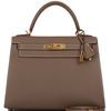 Hermès Kelly Sellier 28 Etoupe Epsom GHW