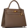 Hermès Kelly Sellier 28 Etoupe Epsom GHW