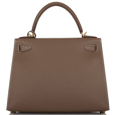 Hermès Kelly Sellier 28 Etoupe Epsom GHW
