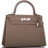 Hermès Kelly Sellier 28 Etoupe Epsom PHW