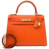 Hermès Kelly Sellier 28 Feu Epsom GHW