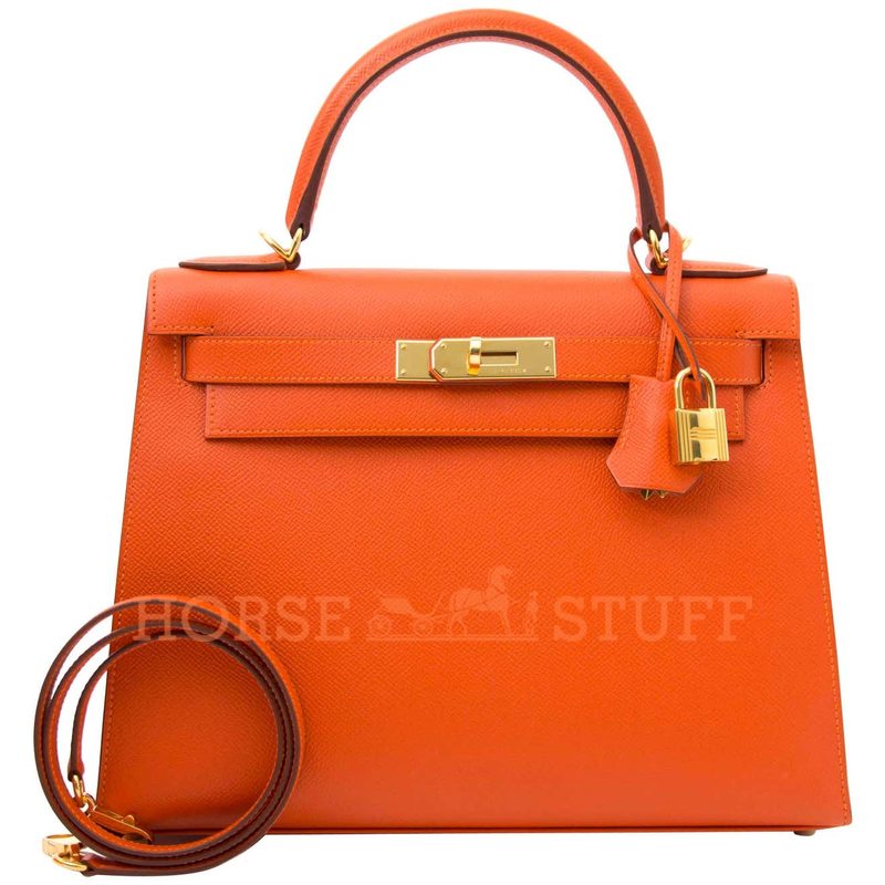 Hermès Kelly Sellier 28 Feu Epsom GHW