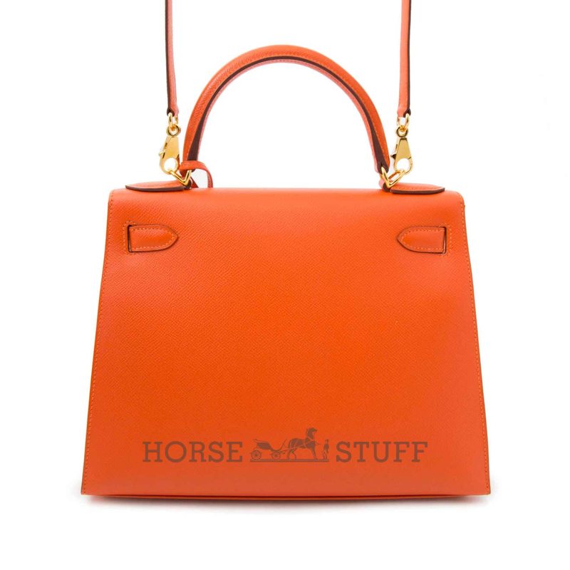 Hermès Kelly Sellier 28 Feu Epsom GHW