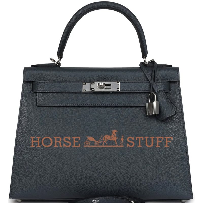 Hermès Kelly Sellier 28 Gris Misty Epsom PHW