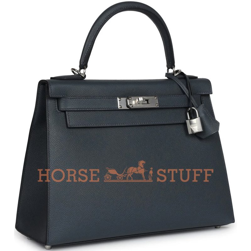 Hermès Kelly Sellier 28 Gris Misty Epsom PHW