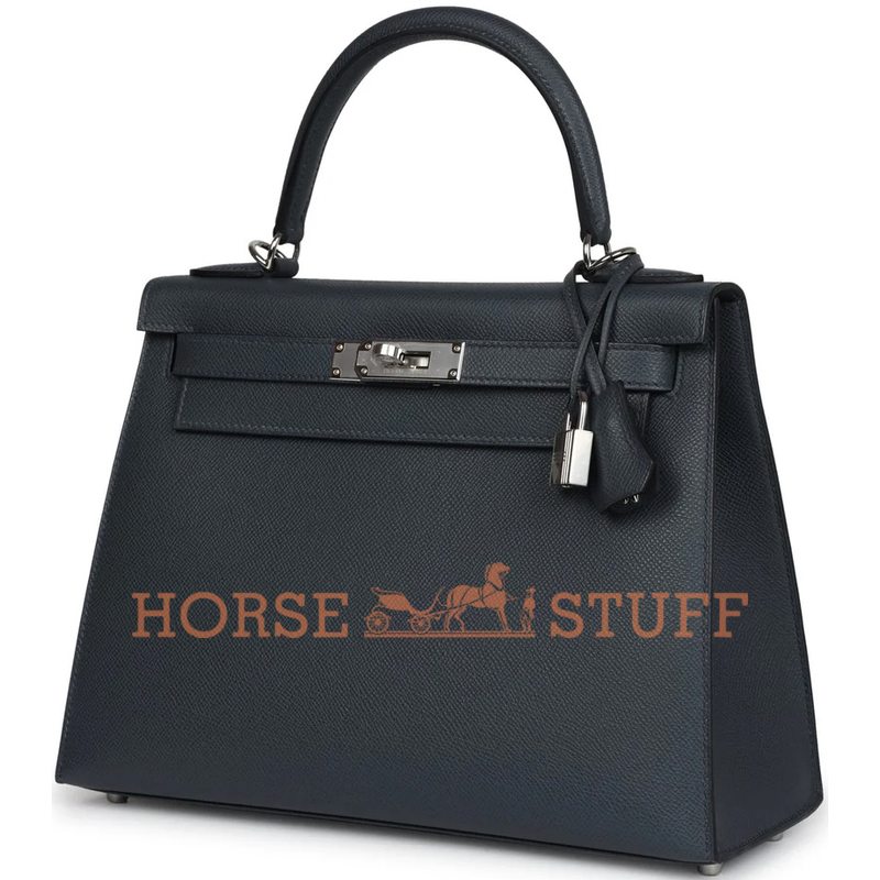 Hermès Kelly Sellier 28 Gris Misty Epsom PHW