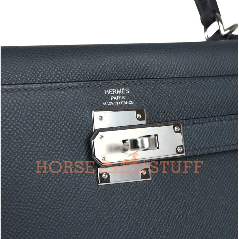 Hermès Kelly Sellier 28 Gris Misty Epsom PHW