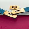 Hermès Kelly Sellier 28 Special Order HSS Tricolor Rose Tyrien / White / Blue Sapphire Epsom BGHW