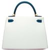 Hermès Kelly Sellier 28 Special Order HSS Tricolor Rose Tyrien / White / Blue Sapphire Epsom BGHW