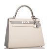 Hermès Kelly Sellier 28 Special Order HSS Craie / Gris Mouette Epsom BPHW