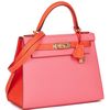 Hermès Kelly Sellier 28 Special Order HSS Rose Azalea / Rose Jaipur Epsom GHW