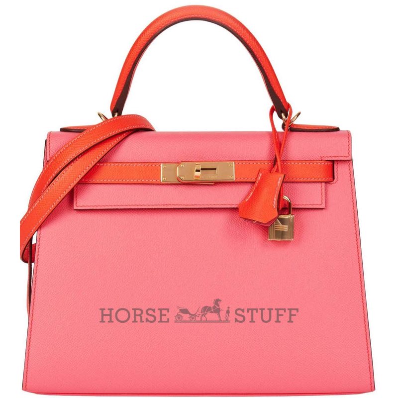 Hermès Kelly Sellier 28 Special Order HSS Rose Azalea / Rose Jaipur Epsom GHW