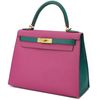 Hermès Kelly Sellier 28 Special Order HSS Rose Pourpre / Malachite Epsom BGHW