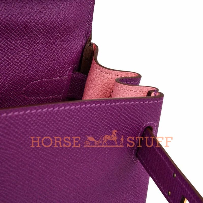 Hermès Kelly Retourne 28 Special Order HSS Verso Anemone / Pink Epsom BGHW