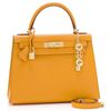 Hermès Kelly Sellier 28 Jaune Ambre Epsom GHW