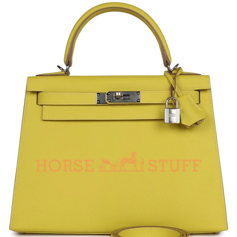 Hermès Kelly Sellier 28 Lime Epsom PHW