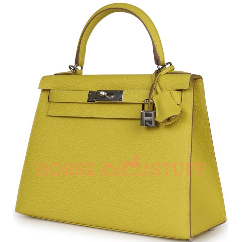 Hermès Kelly Sellier 28 Lime Epsom PHW