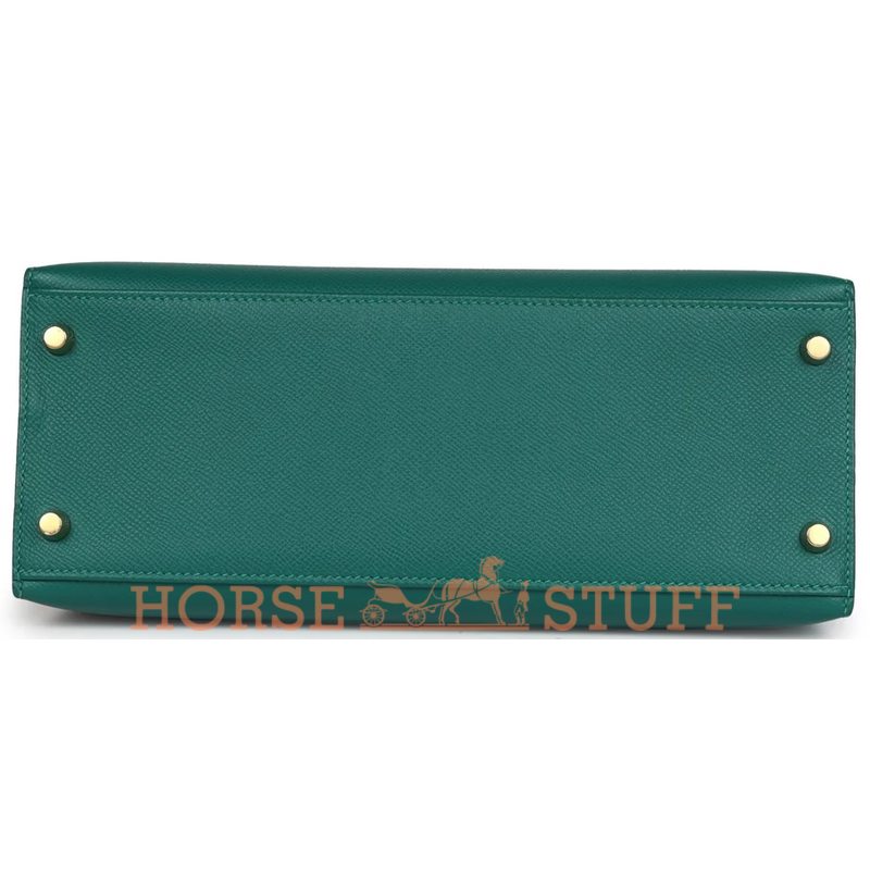 Hermès Kelly Sellier 28 Malachite Epsom GHW