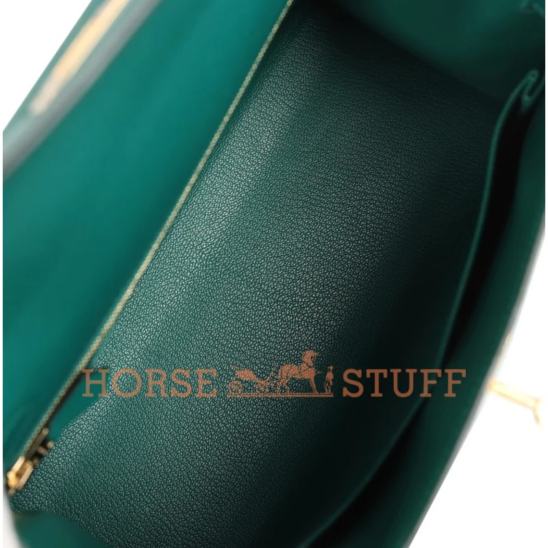 Hermès Kelly Sellier 28 Malachite Epsom GHW