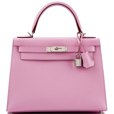 Hermès Kelly Sellier 28 Mauve Sylvestre Epsom PHW