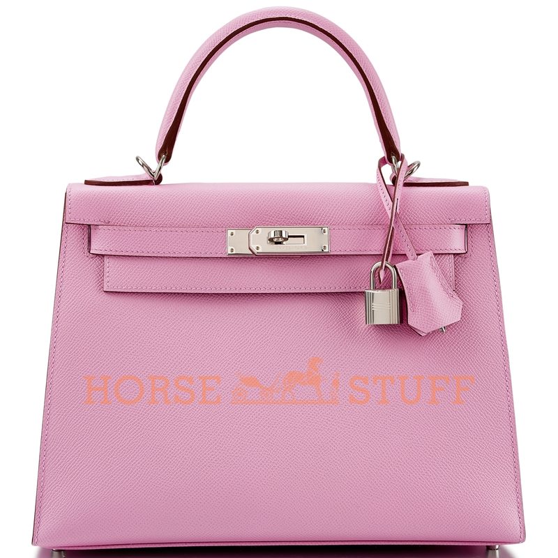 Hermès Kelly Sellier 28 Mauve Sylvestre Epsom PHW