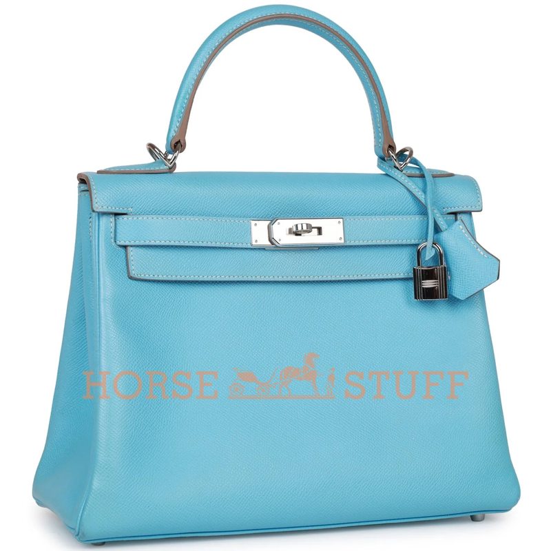 Hermès Kelly Retourne 28 Celeste Epsom PHW