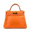 Hermès Kelly Retourne 28 Orange Epsom GHW