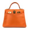 Hermès Kelly Retourne 28 Orange Epsom GHW