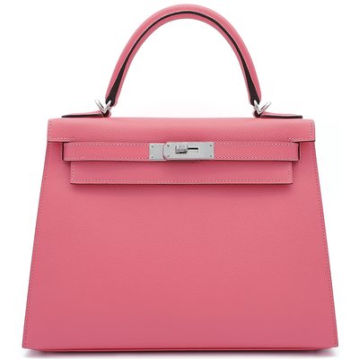 Hermès Kelly Sellier 28 Rose Azalee Epsom PHW