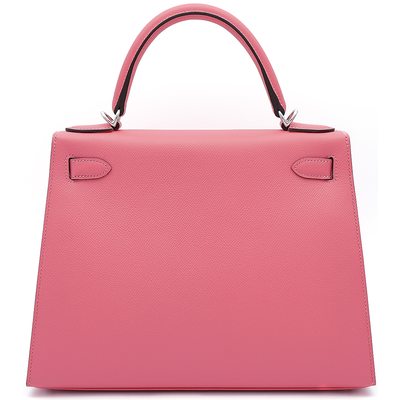 Hermès Kelly Sellier 28 Rose Azalee Epsom PHW