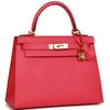 Hermès Kelly Sellier 28 Rose Extreme Epsom GHW