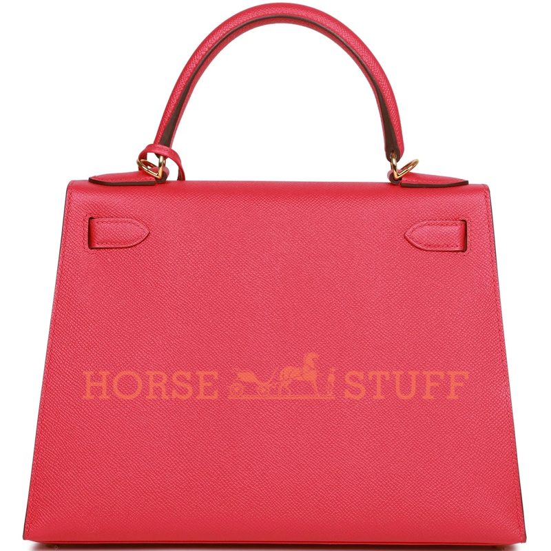 Hermès Kelly Sellier 28 Rose Extreme Epsom GHW