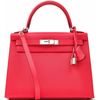 Hermès Kelly Sellier 28 Rose Extreme Epsom PHW