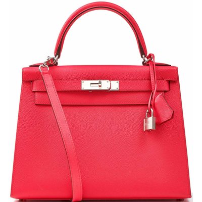 Hermès Kelly Sellier 28 Rose Extreme Epsom PHW