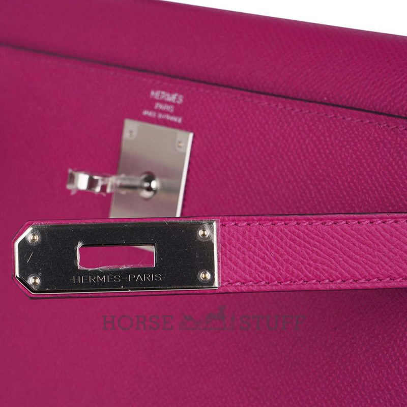 Hermès Kelly Sellier 28 Rose Pourpre Epsom PHW