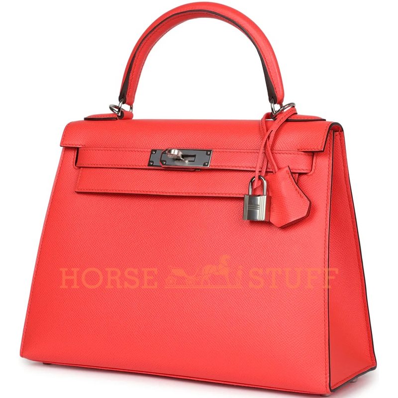 Hermès Kelly Sellier 28 Rose Texas Epsom PHW