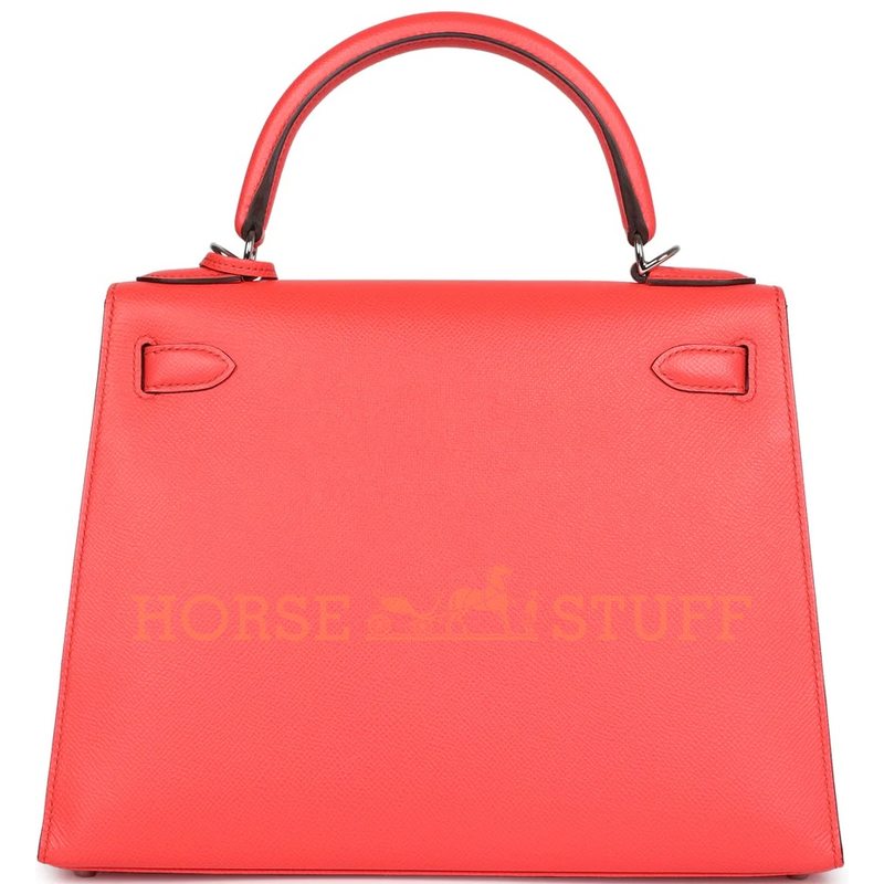 Hermès Kelly Sellier 28 Rose Texas Epsom PHW