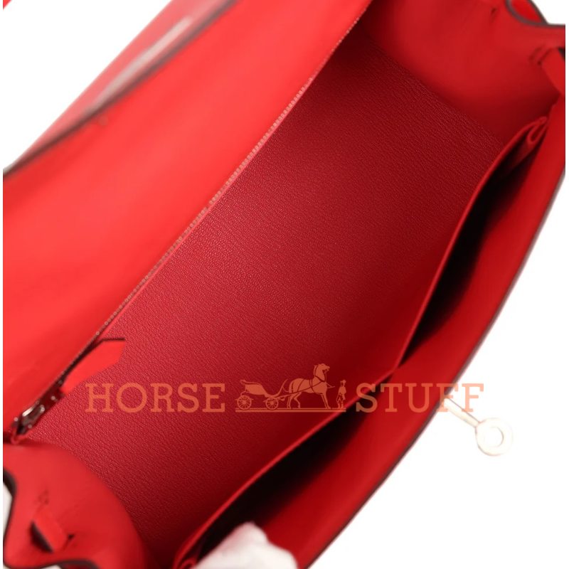 Hermès Kelly Sellier 28 Rose Texas Epsom PHW