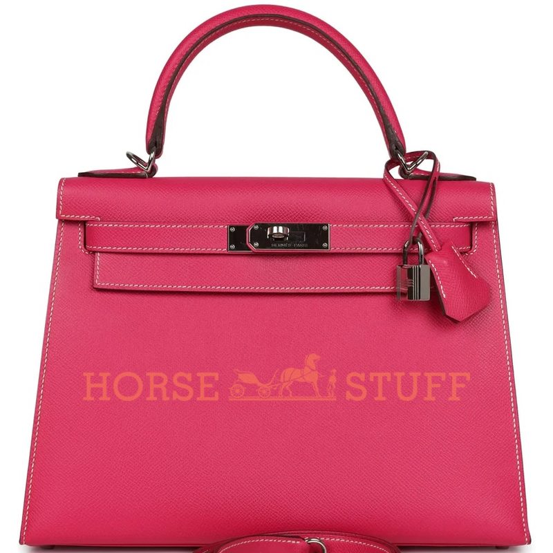 Hermès Kelly Sellier 28 Rose Tyrien Epsom PHW