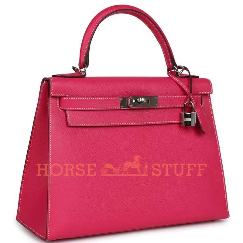 Hermès Kelly Sellier 28 Rose Tyrien Epsom PHW