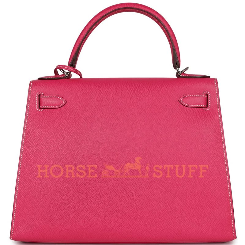 Hermès Kelly Sellier 28 Rose Tyrien Epsom PHW