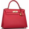 Hermès Kelly Sellier 28 Rouge Casaque Epsom GHW