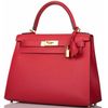 Hermès Kelly Sellier 28 Rouge Casaque Epsom GHW