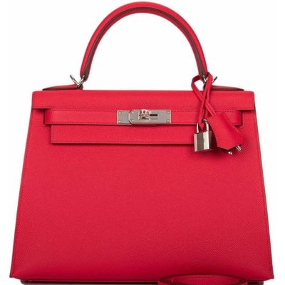 Hermès Kelly Sellier 28 Rouge de Coeur Epsom PHW