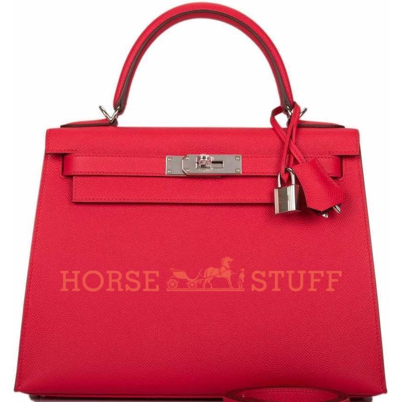 Hermès Kelly Sellier 28 Rouge de Coeur Epsom PHW