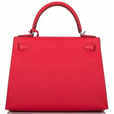 Hermès Kelly Sellier 28 Rouge de Coeur Epsom PHW
