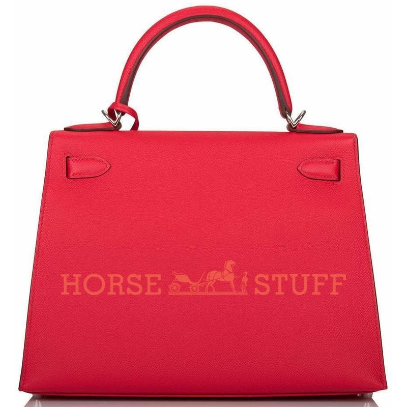 Hermès Kelly Sellier 28 Rouge de Coeur Epsom PHW