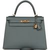 Hermès Kelly Sellier 28 Vert Amande Epsom GHW